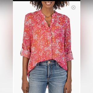 KUT From The Kloth Colorful Chiffon Blouse